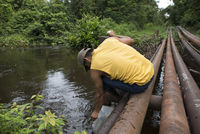 collecting a water sample