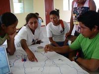 Wapichan drawing a sketch map